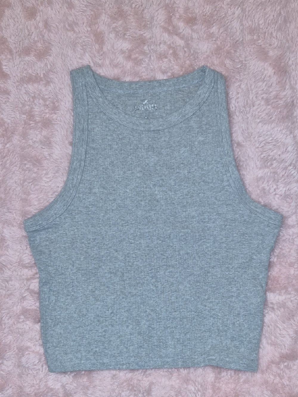 Hollister Light Gray Ribbed Tank Top